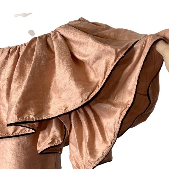 NWT Rhode Resort Blanca silk ruffle top blush - Picture 3 of 7